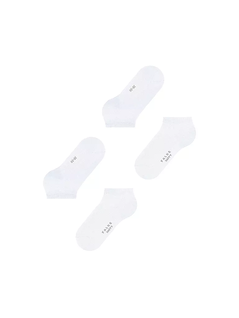 FALKE |  Sneakersocken Happy 2er Pkg Weiss | schwarz