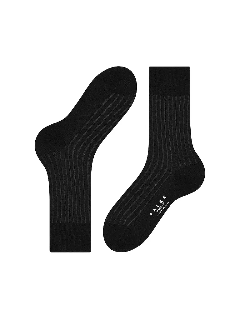 FALKE |  Socken Shadow grey white | schwarz
