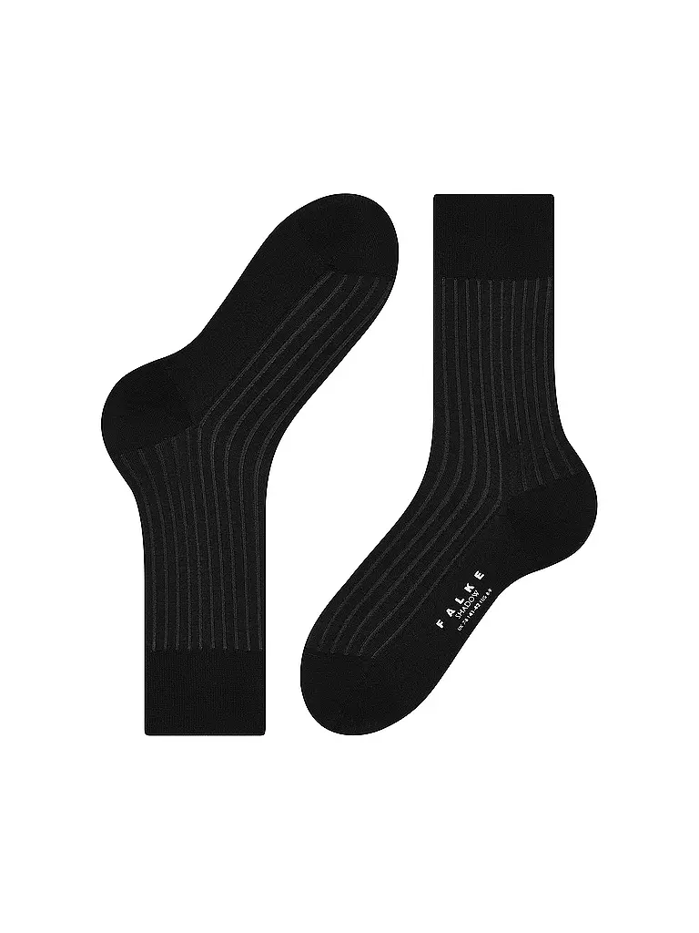 FALKE |  Socken Shadow grey white | dunkelblau