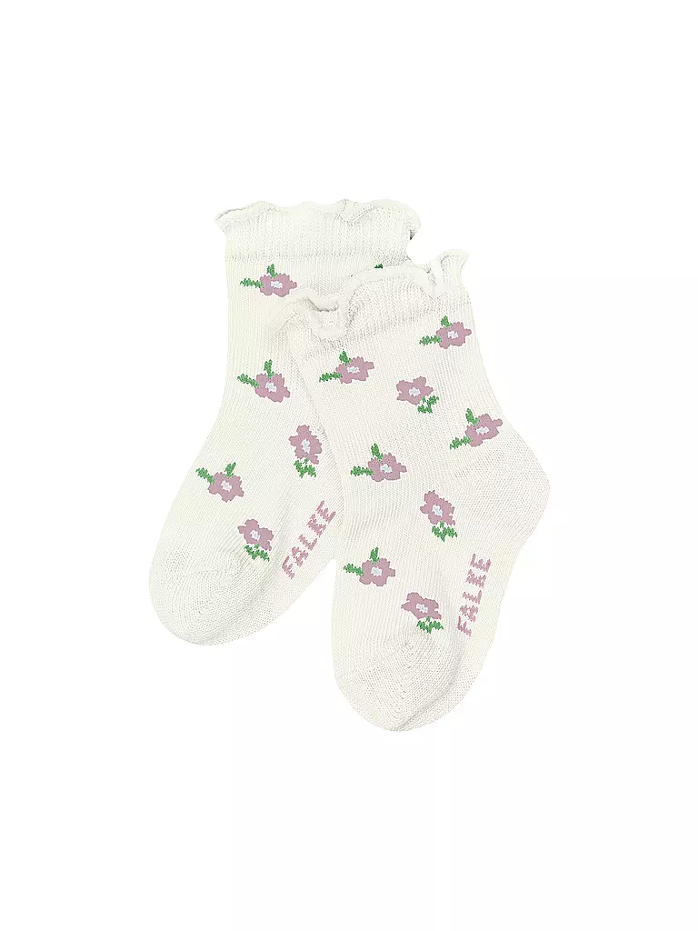 FALKE | Baby Mädchen Socken LITTLE DISTY FLOWERS offwhite | creme