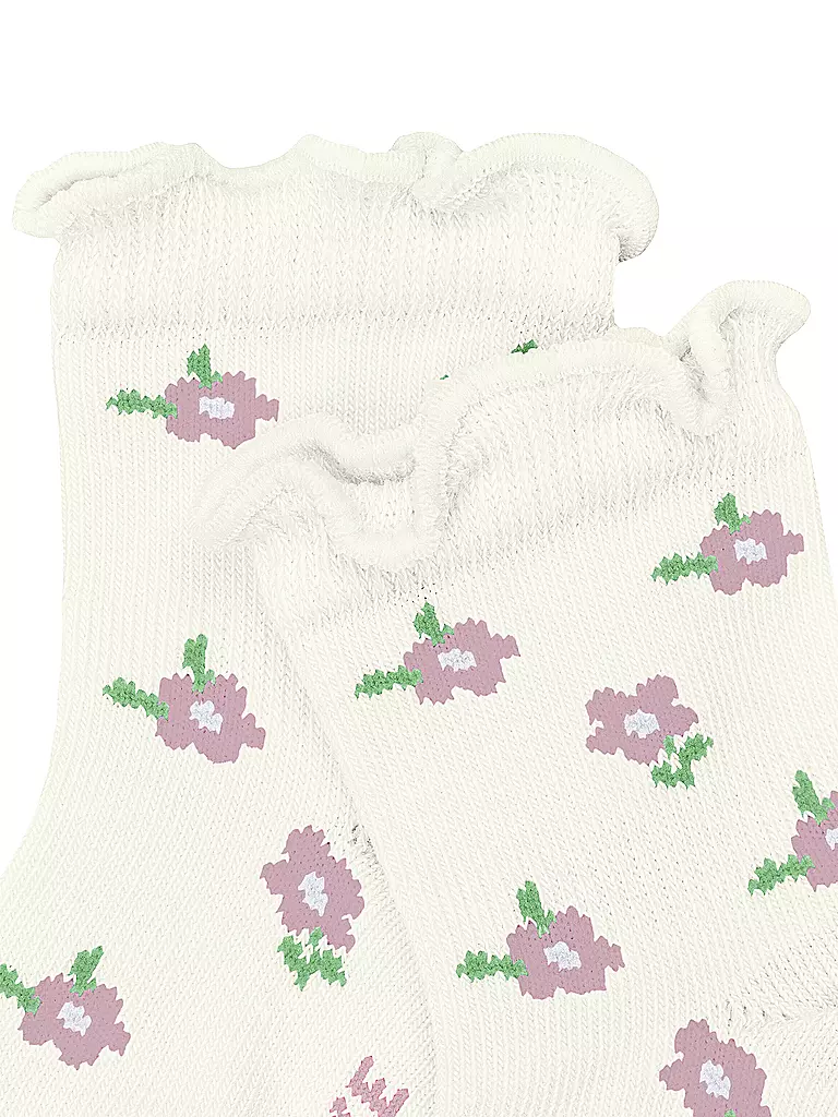 FALKE | Baby Mädchen Socken LITTLE DISTY FLOWERS offwhite | creme