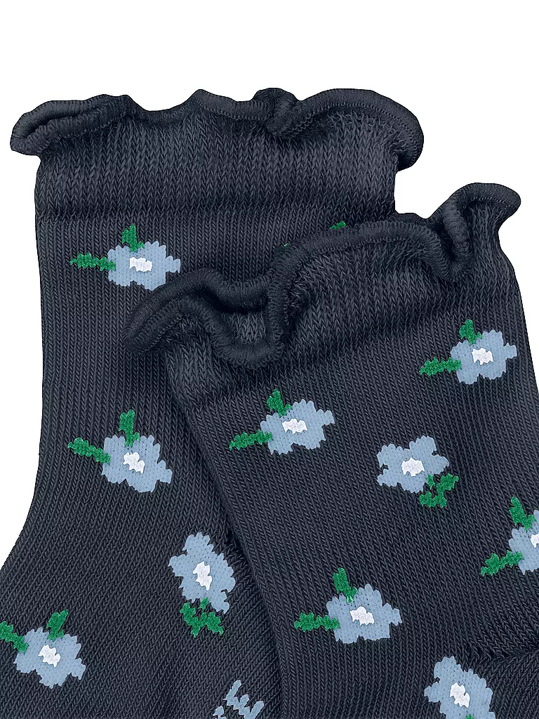 FALKE | Baby Mädchen Socken LITTLE DITSY FLOWERS space blue | dunkelblau