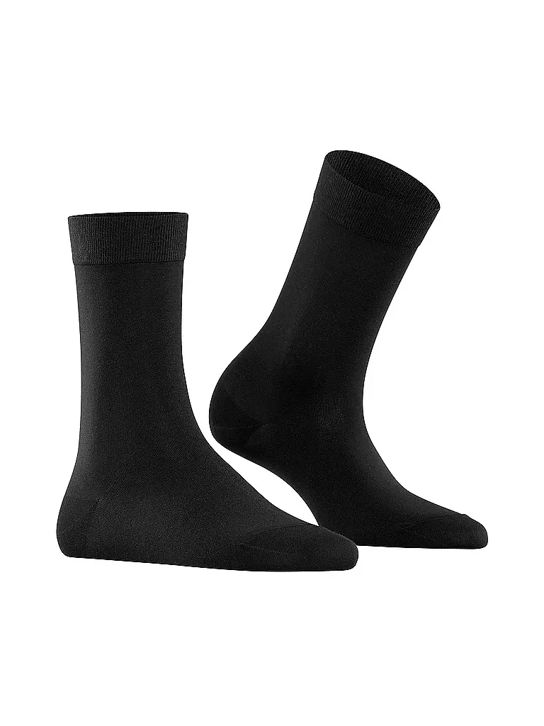 FALKE | Damen Socken Cotton Touch schwarz | schwarz