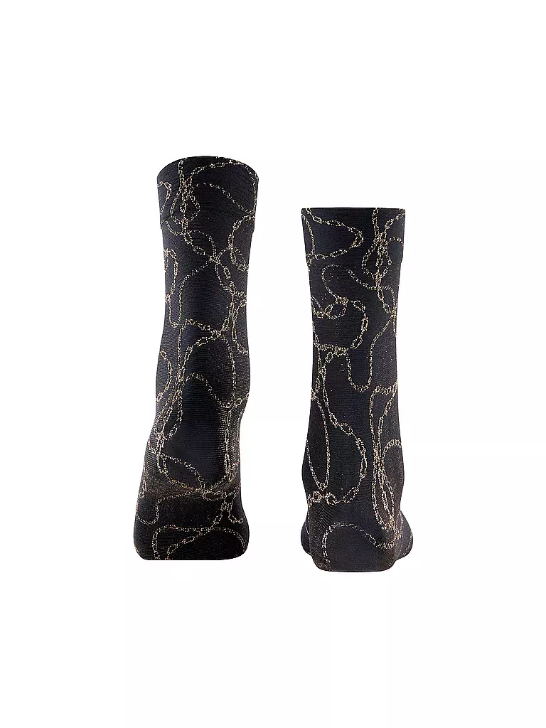 FALKE | Feinstrumpfsocken JEWEL CASE 30DEN black/gold | schwarz
