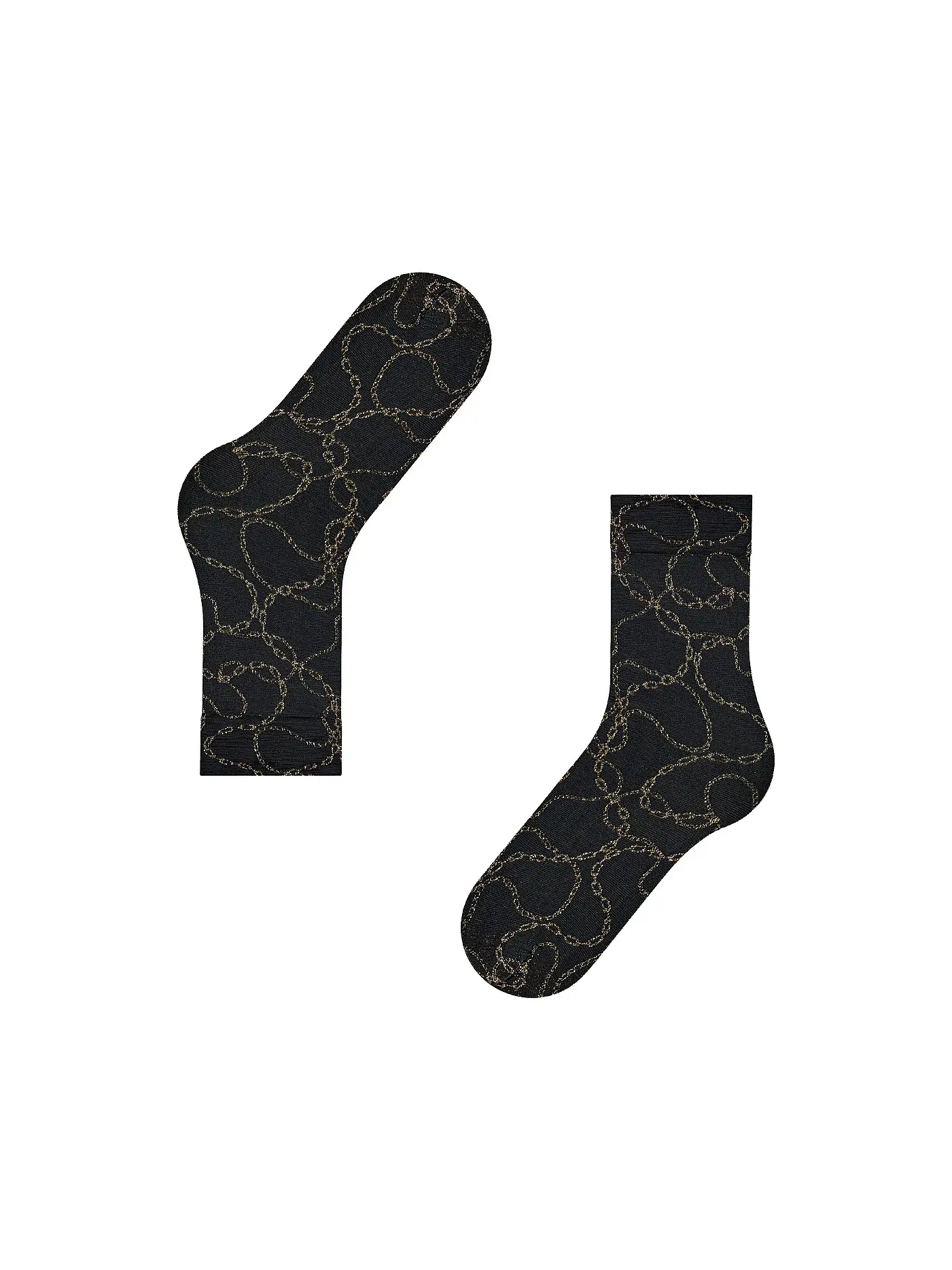 FALKE | Feinstrumpfsocken JEWEL CASE 30DEN black/gold | schwarz