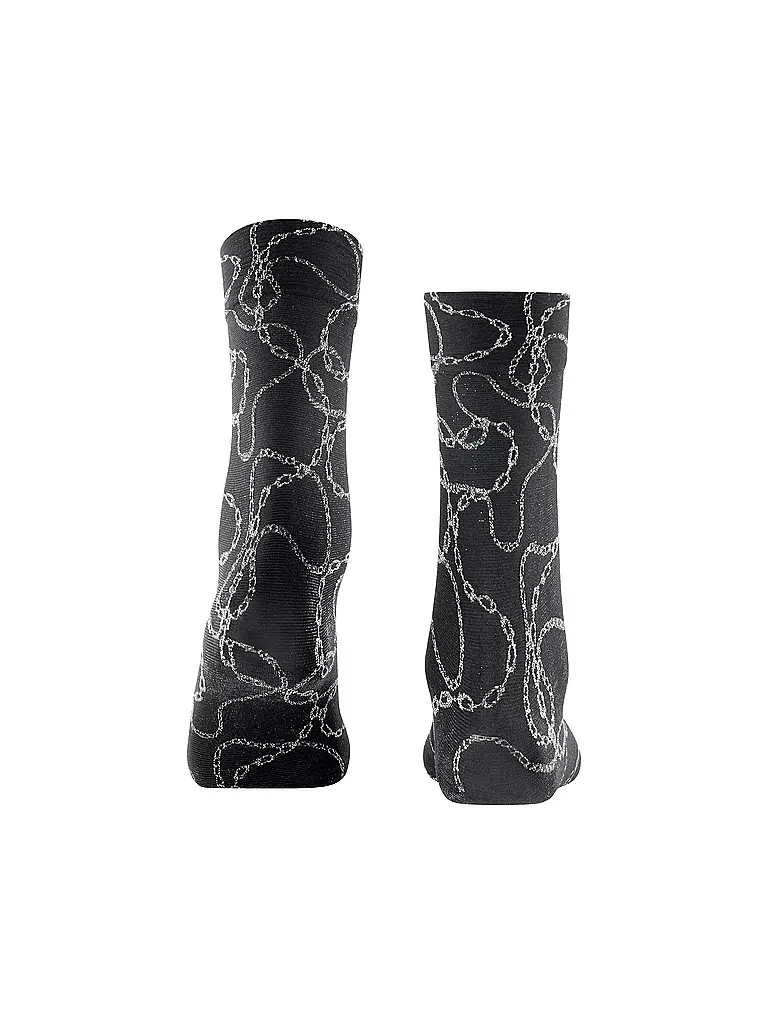 FALKE | Feinstrumpfsocken JEWEL CASE 30DEN black/silver | schwarz