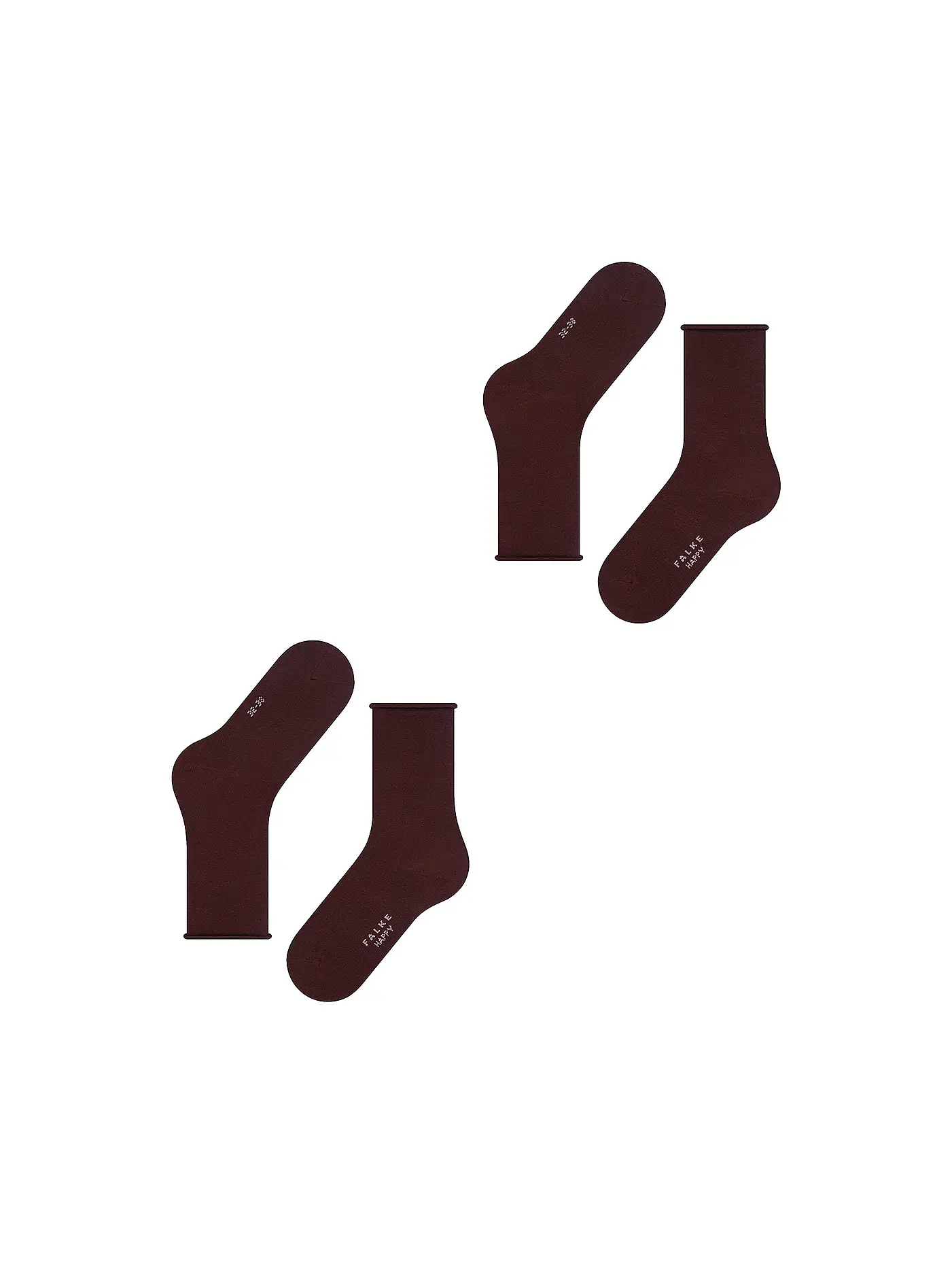 FALKE | Happy  Socken 2er Pkg barolo | dunkelrot