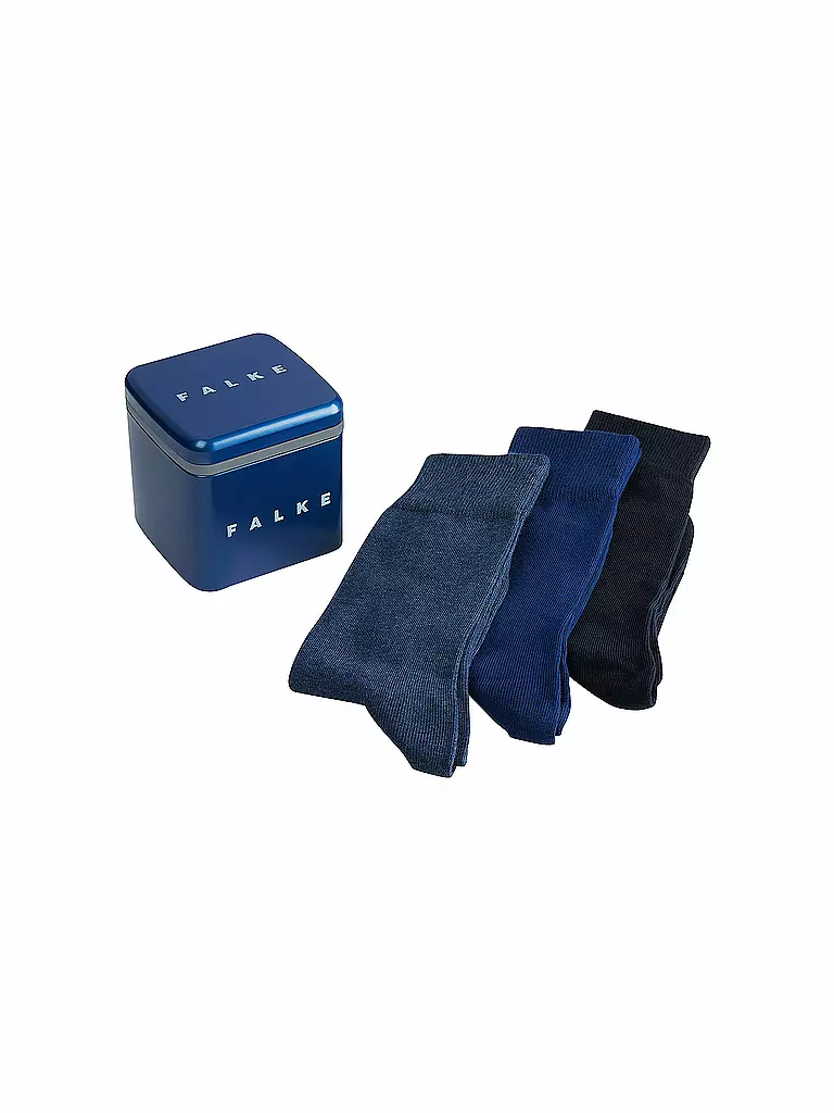 FALKE | Happy Geschenkox Herren Socken 3er Pkg  | blau
