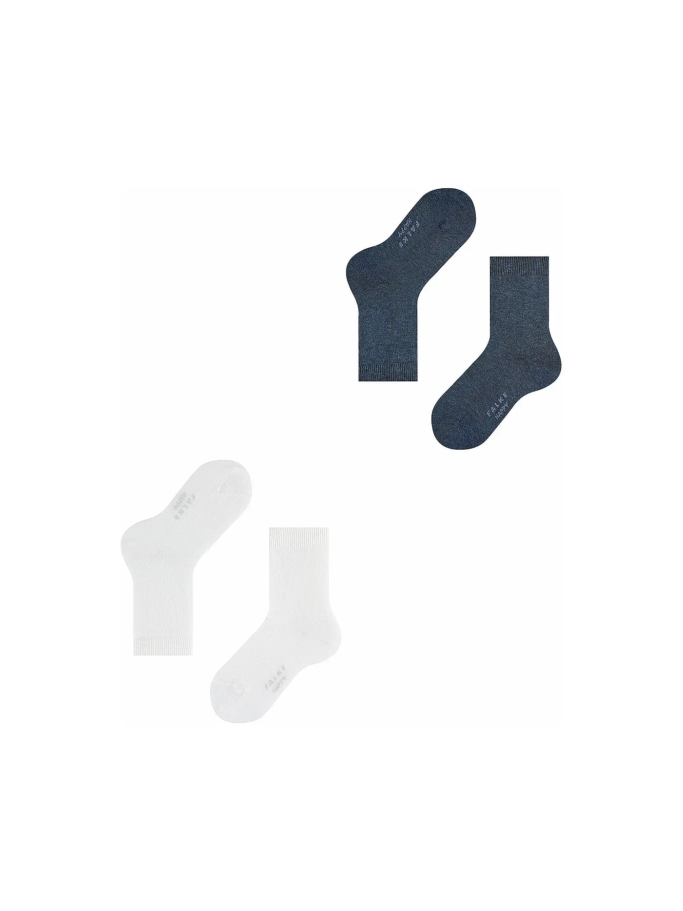 FALKE | Happy Kinder Socken 2-er Pkg. (white/light den) | weiss