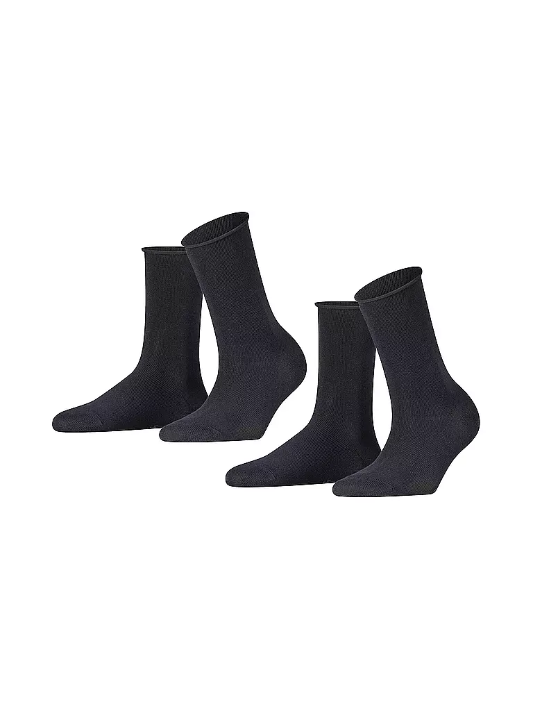 FALKE | Happy Socken 2er Pkg dark navy | blau