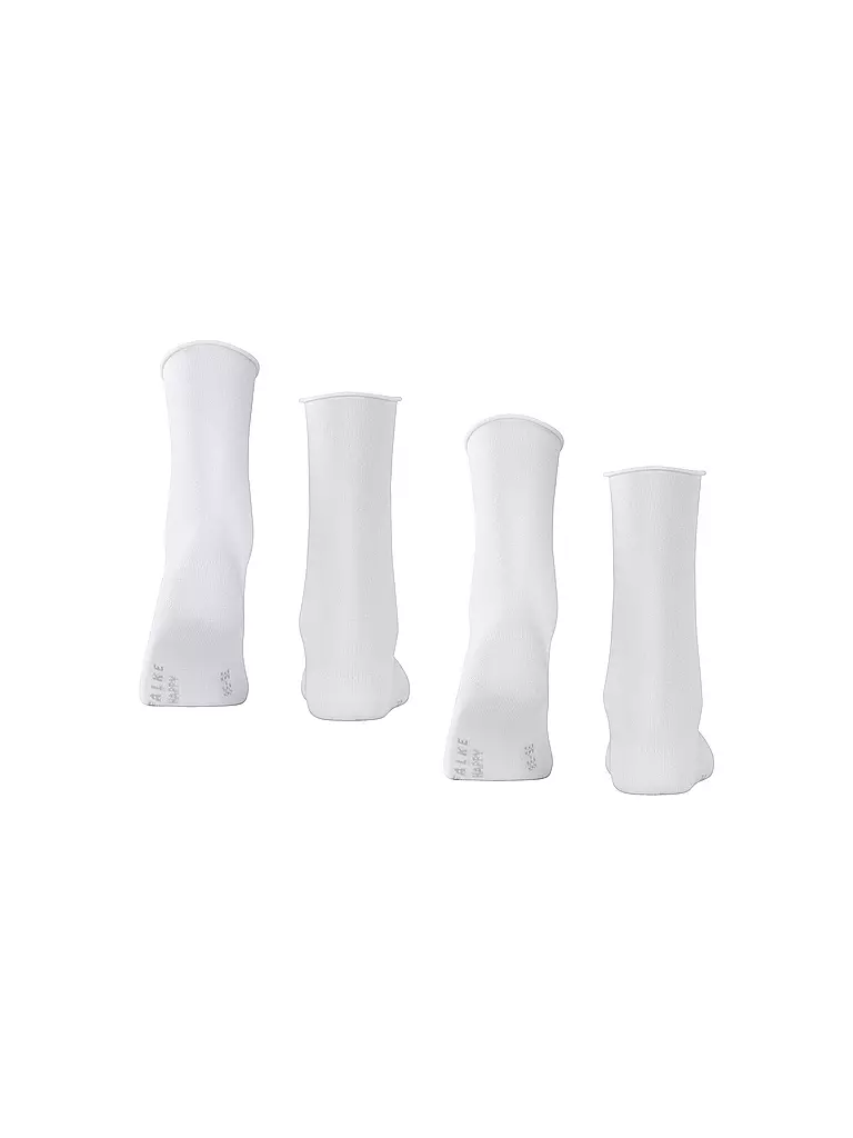 FALKE | Happy Socken 2er Pkg white | weiss