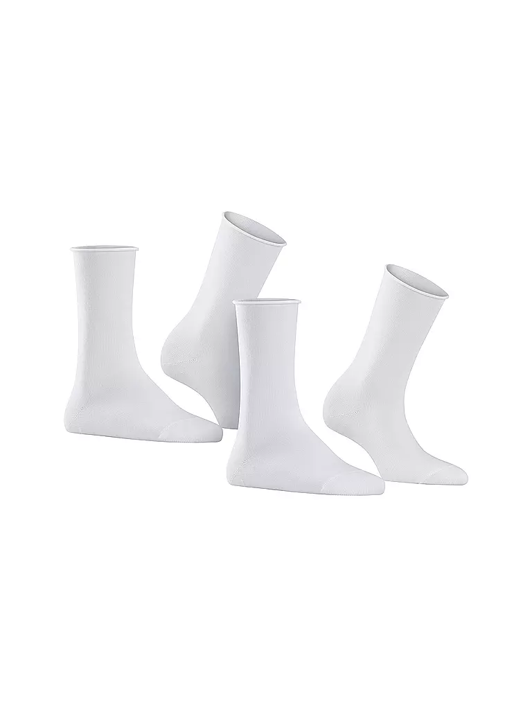 FALKE | Happy Socken 2er Pkg white | weiss