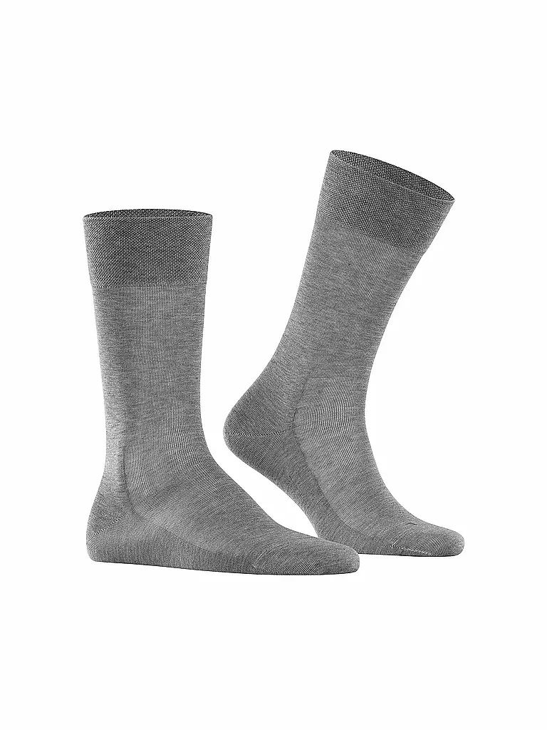 FALKE | Herren Socken Sensitive Malaga steel mel | hellgrau