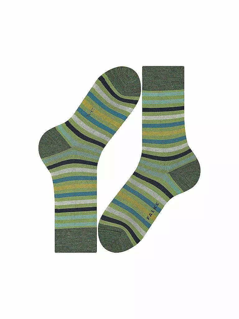 FALKE | Herren Socken Tinted Stripe Cactus | grün