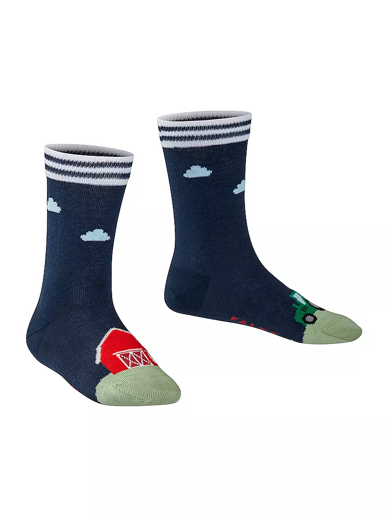 FALKE | Jungen Socken FARM LIFE space blue | beige