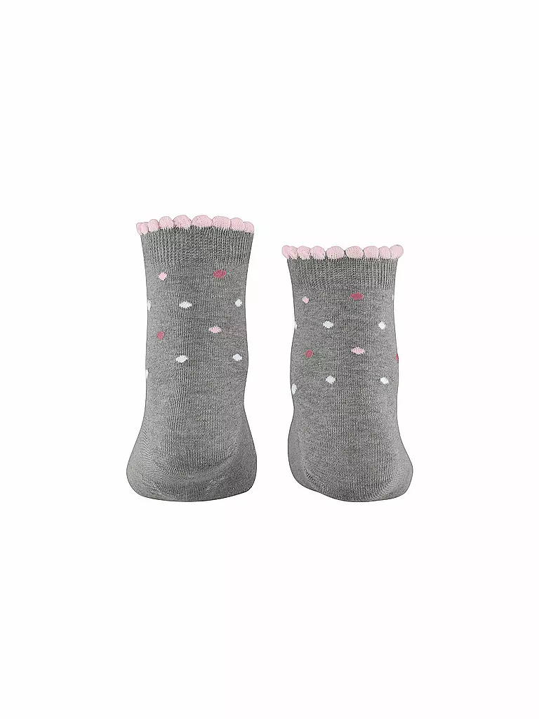 FALKE | Kinder Mädchen Socken Multidot light grey | pink