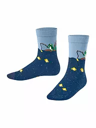 FALKE | Kinder Socken FISHING FROG  white | blau