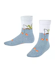 FALKE | Kinder Socken FISHING FROG  white | hellblau