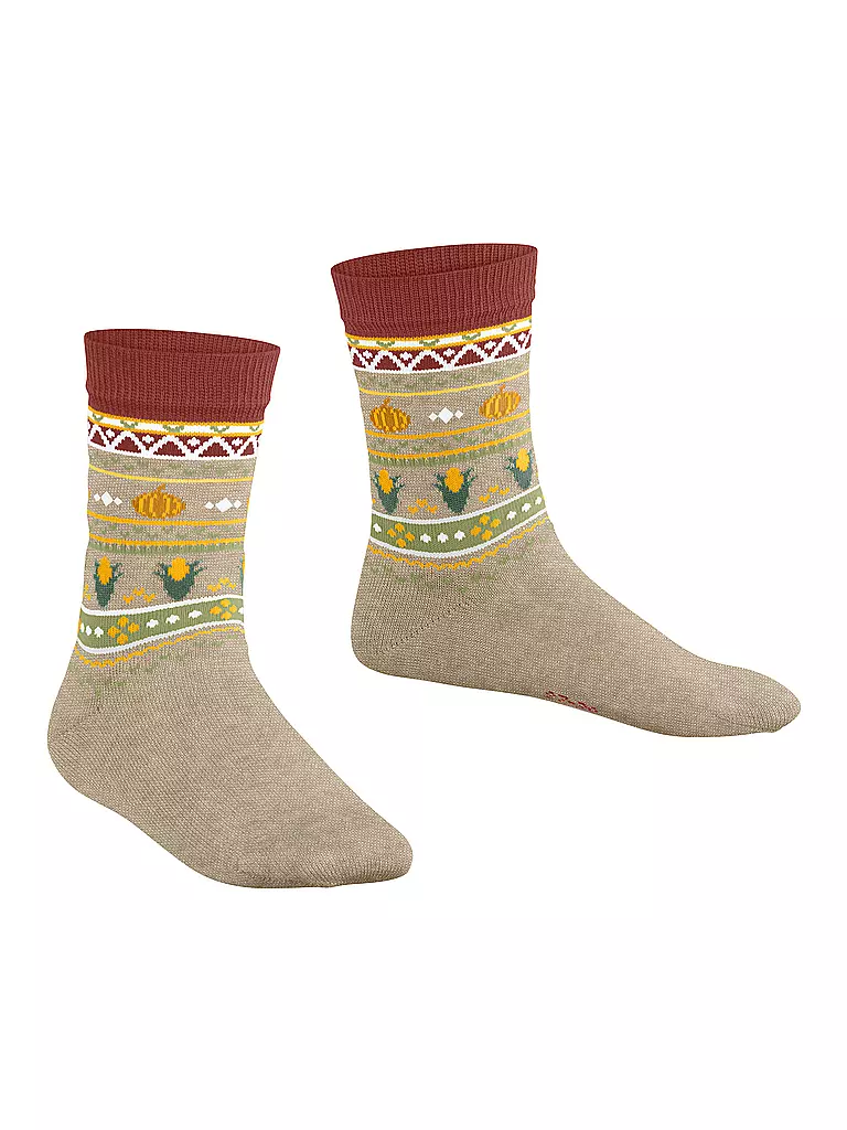 FALKE | Kinder Socken PUMPKIN FAIR ISLE sand melange | beige