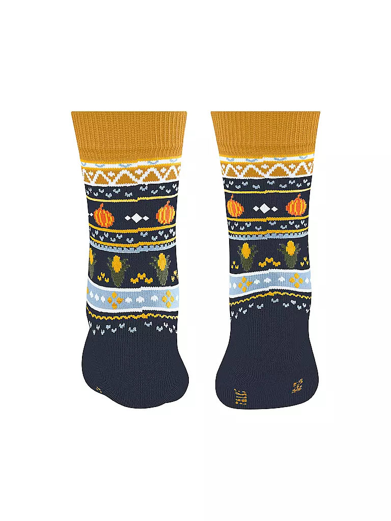 FALKE | Kinder Socken PUMPKIN FAIR ISLE space blue | dunkelblau