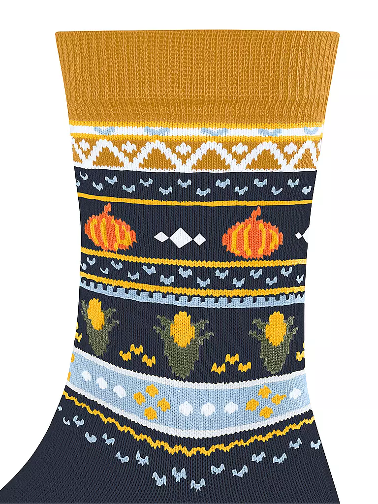 FALKE | Kinder Socken PUMPKIN FAIR ISLE space blue | dunkelblau