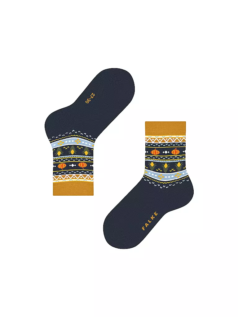 FALKE | Kinder Socken PUMPKIN FAIR ISLE space blue | dunkelblau