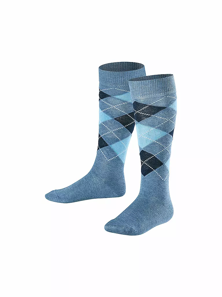 FALKE | Kinder-Stutzen "Classic Argyle"  | blau