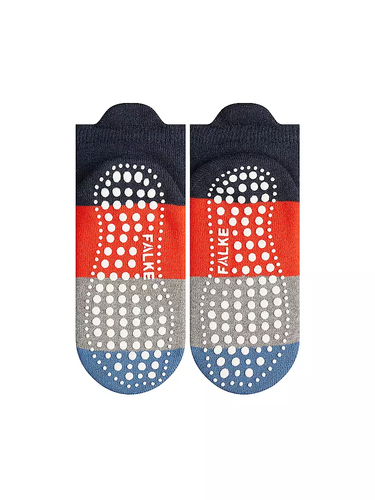 FALKE | Knaben ABS-Socken "Quarter Ringel" navyblue m | grau