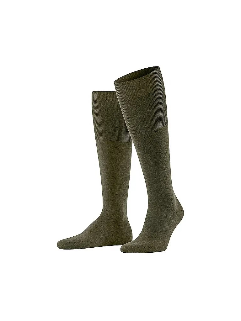 FALKE | Kniestrümpfe AIRPORT grass | olive
