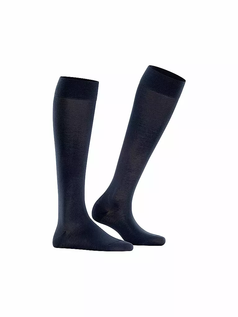 FALKE | Kniestrümpfe COTTON TOUCH dark navy | schwarz