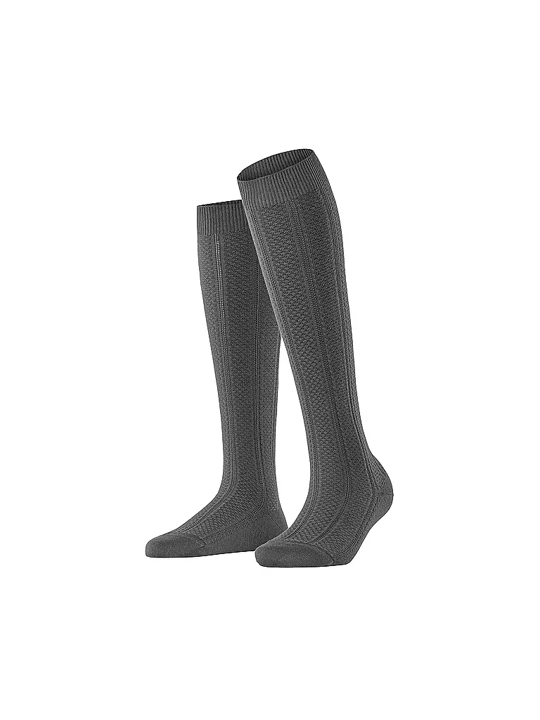 FALKE | Kniestrümpfe NEEDLEPOINT dark rock | olive