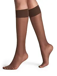 FALKE | Kniestrümpfe PURE MATT 20 Den powder | Braun
