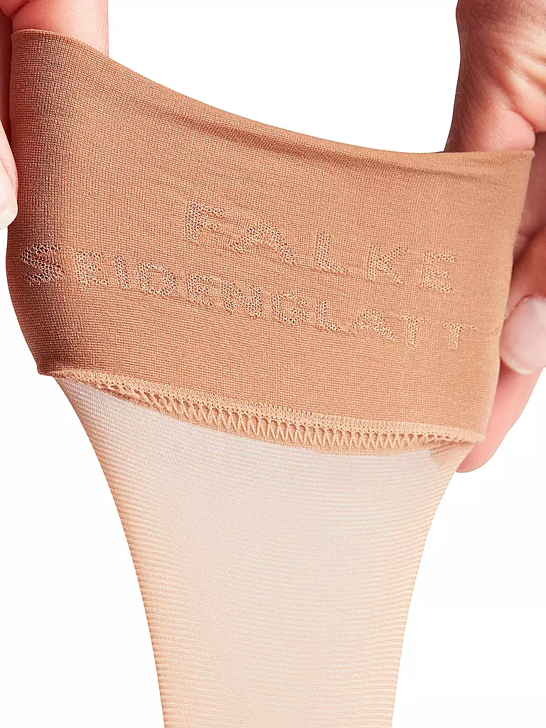 FALKE | Kniestrümpfe Seidenglatt 15 DEN Powder | beige