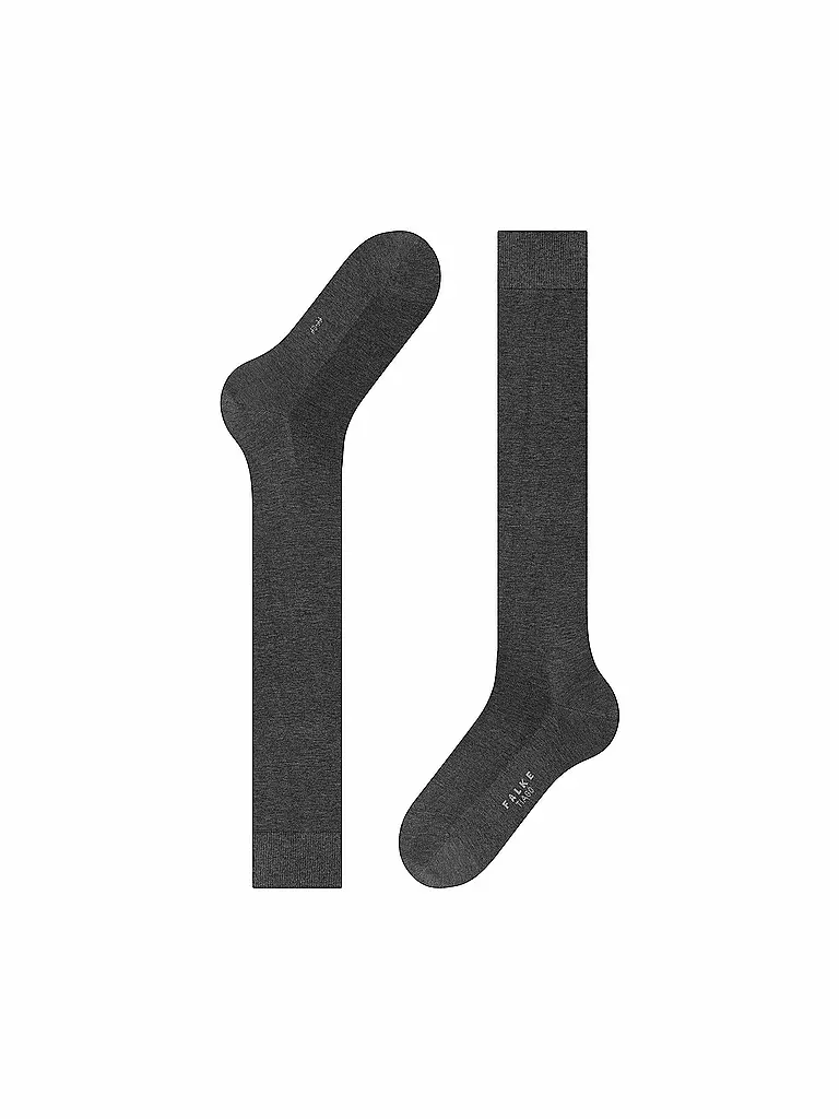 FALKE | Kniestrümpfe TIAGO anthracite melange | dunkelblau