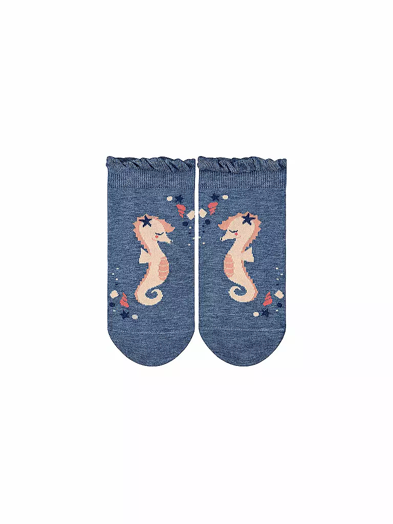 FALKE | Mädchen Sneakersocken Seahorse Denim Melange | blau