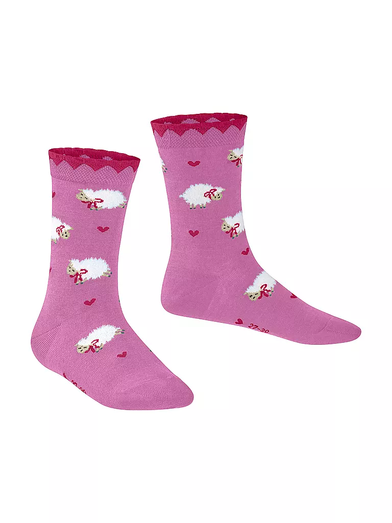 FALKE | Mädchen Socken CUTE SHEEP lipstick | dunkelblau