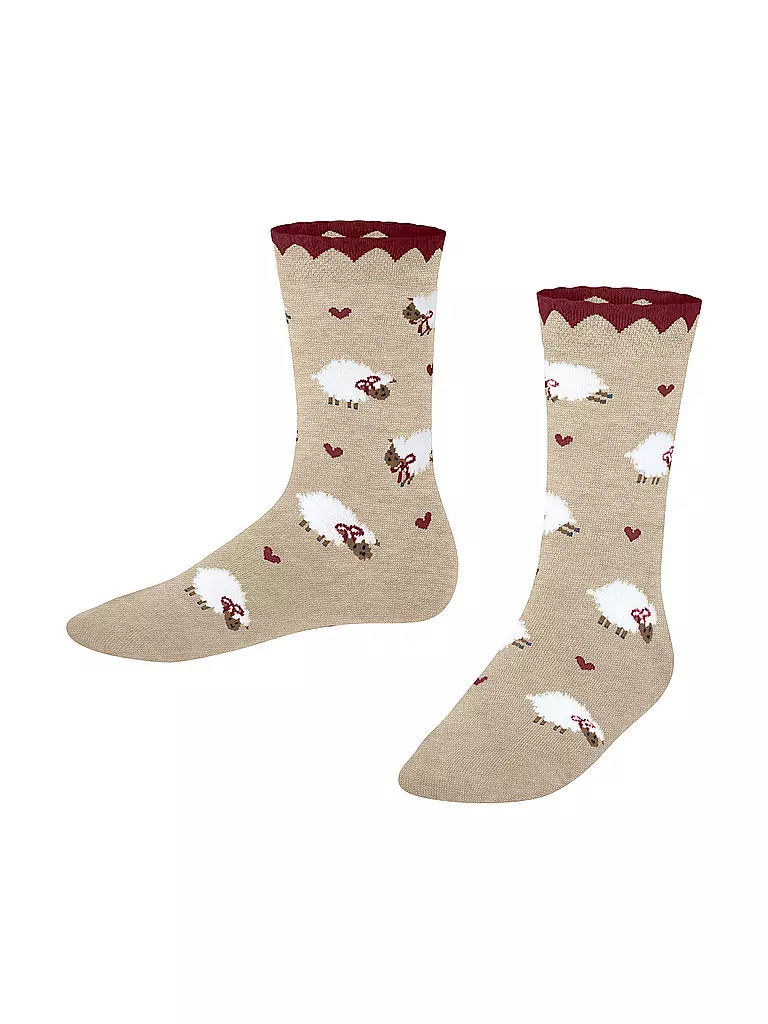 FALKE | Mädchen Socken CUTE SHEEP sand melange | beige