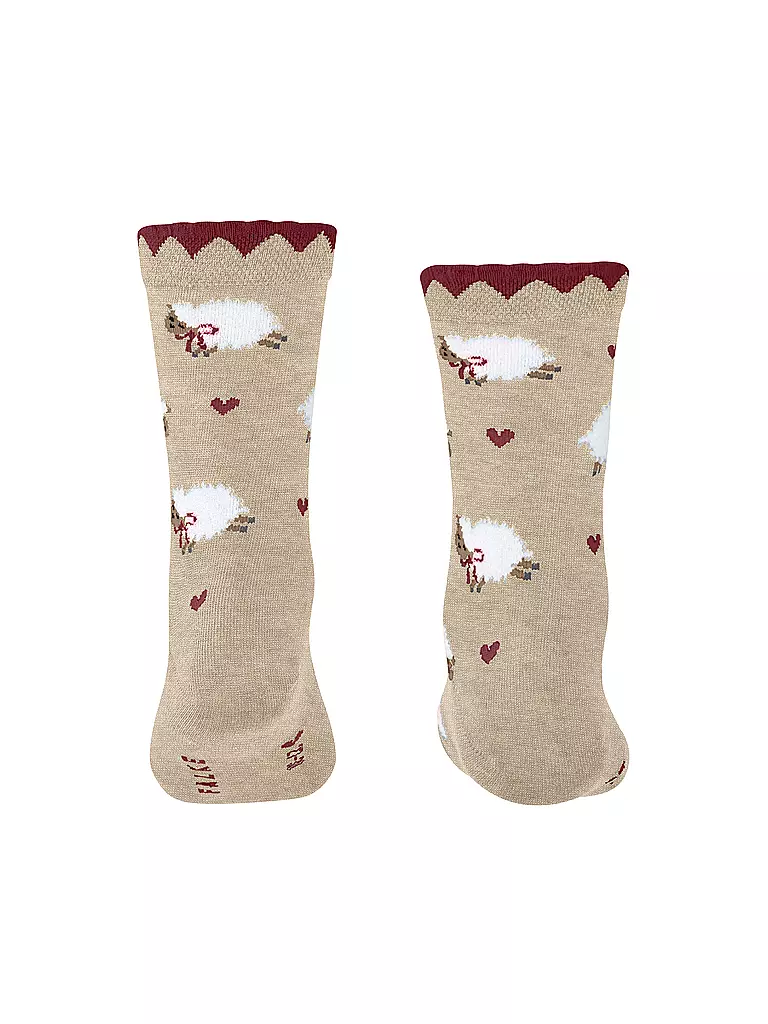FALKE | Mädchen Socken CUTE SHEEP sand melange | beige