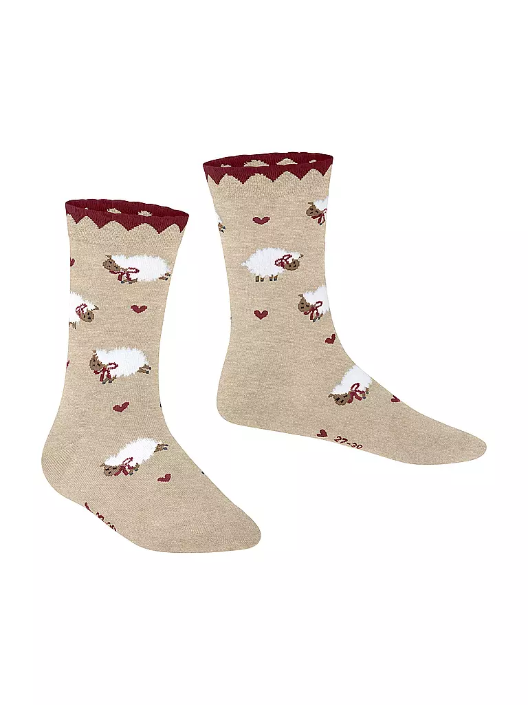 FALKE | Mädchen Socken CUTE SHEEP sand melange | beige