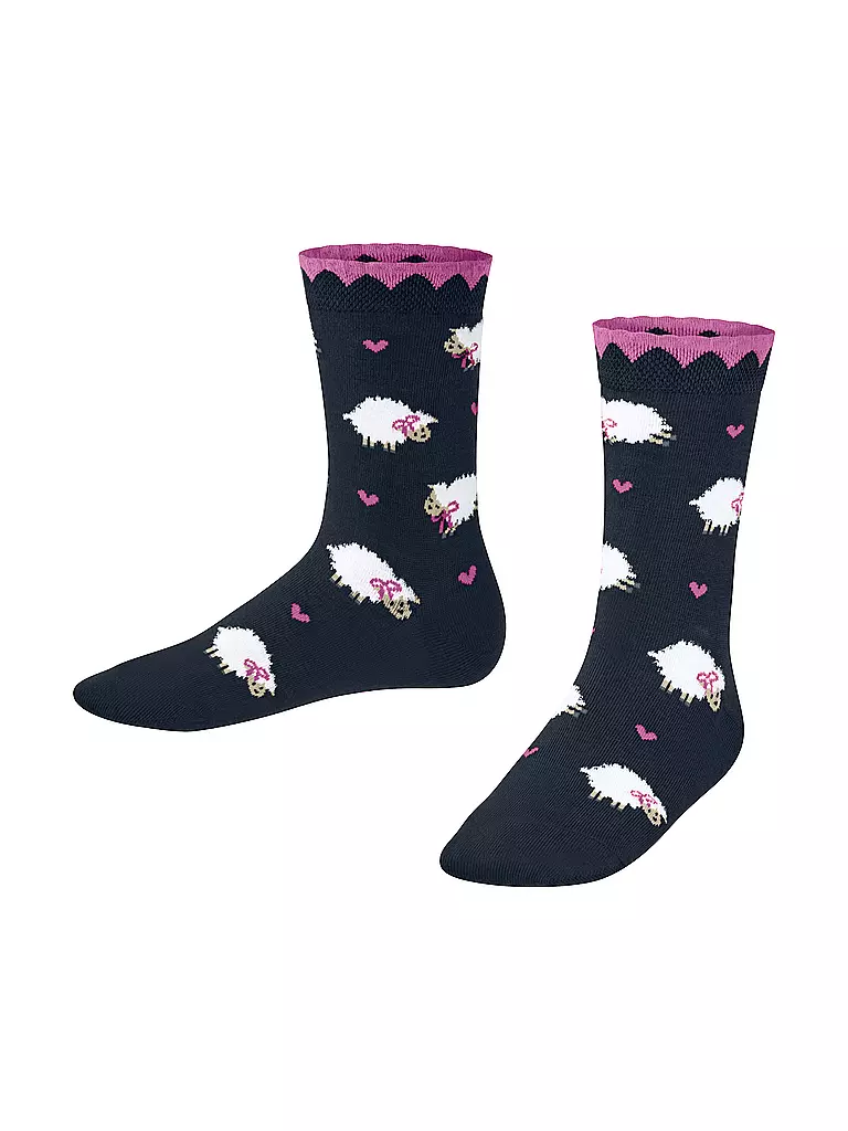 FALKE | Mädchen Socken CUTE SHEEP space blue | dunkelblau