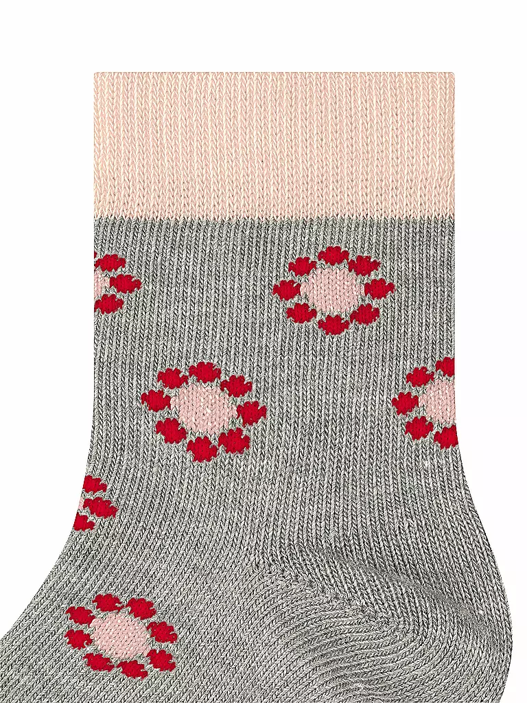 FALKE | Mädchen Socken Daisy Flower storm grey | grau