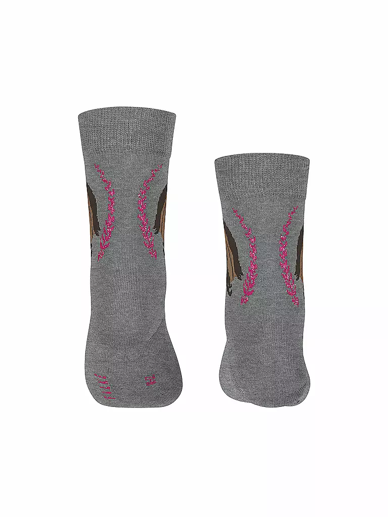 FALKE | Mädchen Socken light greymelange | dunkelblau