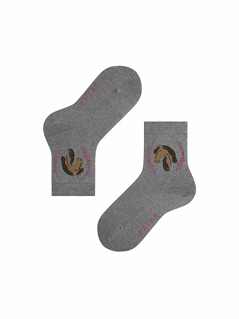 FALKE | Mädchen Socken light greymelange | dunkelblau