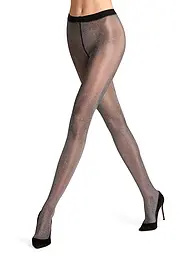 FALKE | Modestrumpfhose GLITTER black / silver | schwarz