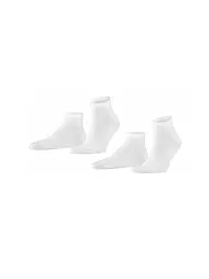 FALKE | Sneakersocken 2-er Pkg "Happy" (black) | weiss