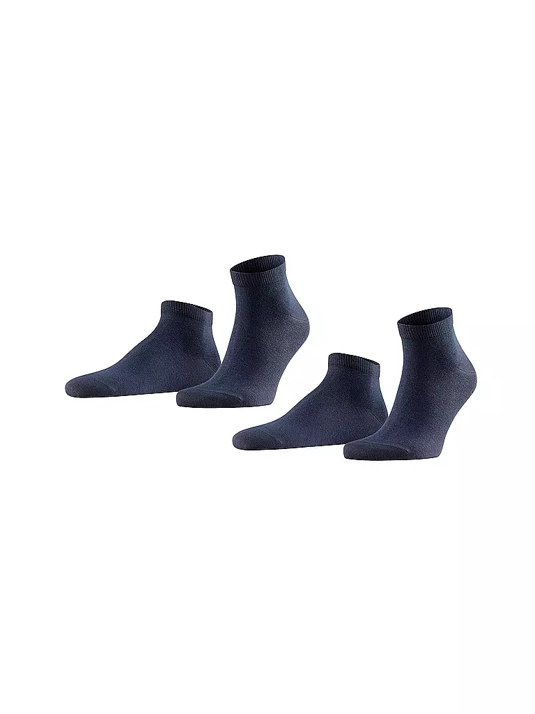 FALKE | Sneakersocken 2-er Pkg "Happy" (dark navy) | blau