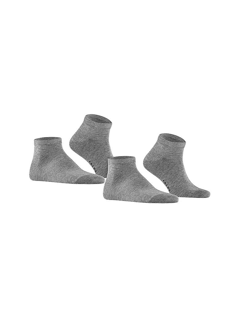 FALKE | Sneakersocken 2-er Pkg "Happy" (light greymel.) | grau