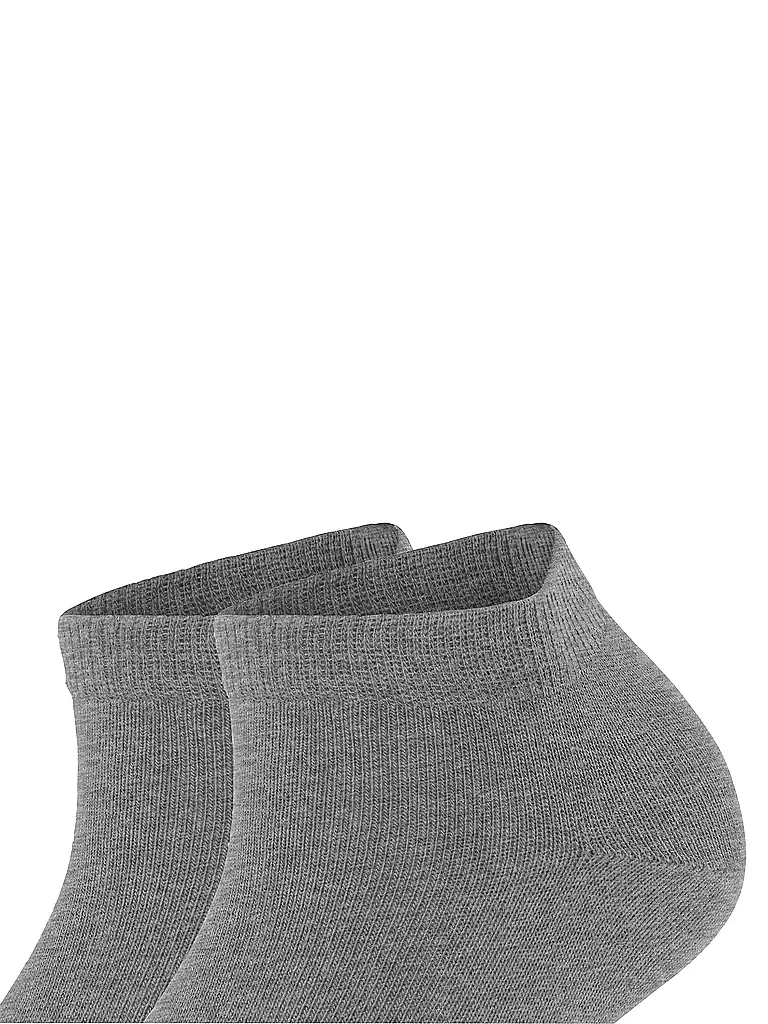 FALKE | Sneakersocken Happy 2er Pkg Light Grey | schwarz