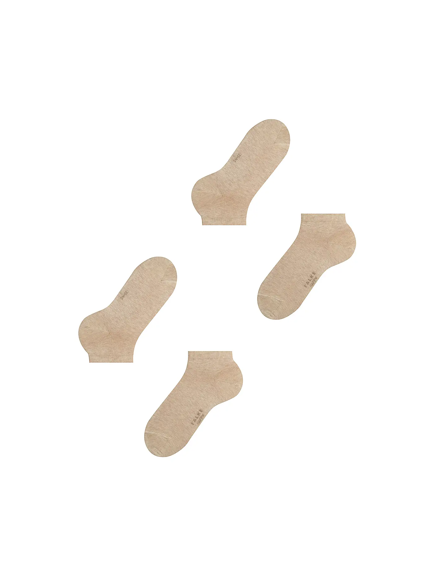 FALKE | Sneakersocken HAPPY 2er Pkg. sand mel. | beige