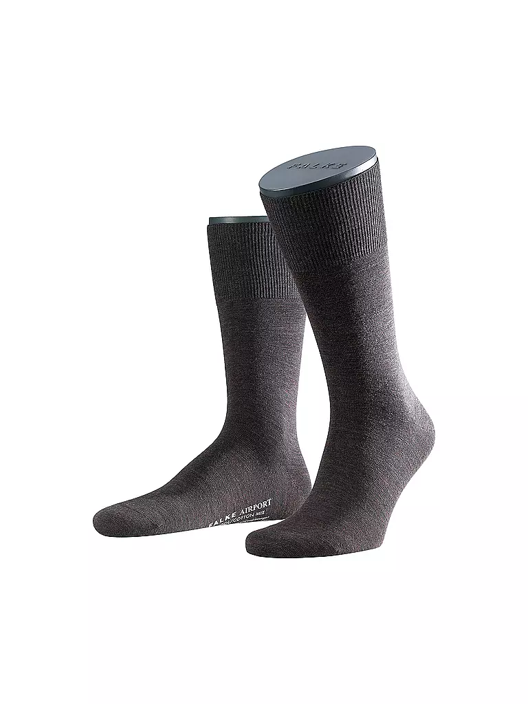 FALKE | Socken "Airport 14435" dark brown mel | braun